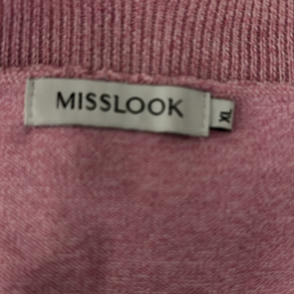 Pretty in Pink Sweater with White Trim - Picture 9 of 9